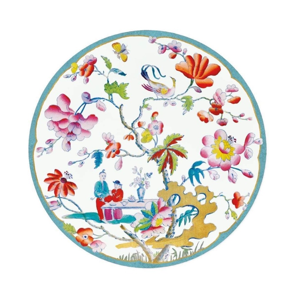 Caspari Summer Palace Die-Cut Placemats 14.5in Multicolor Chinoiserie Set of 3